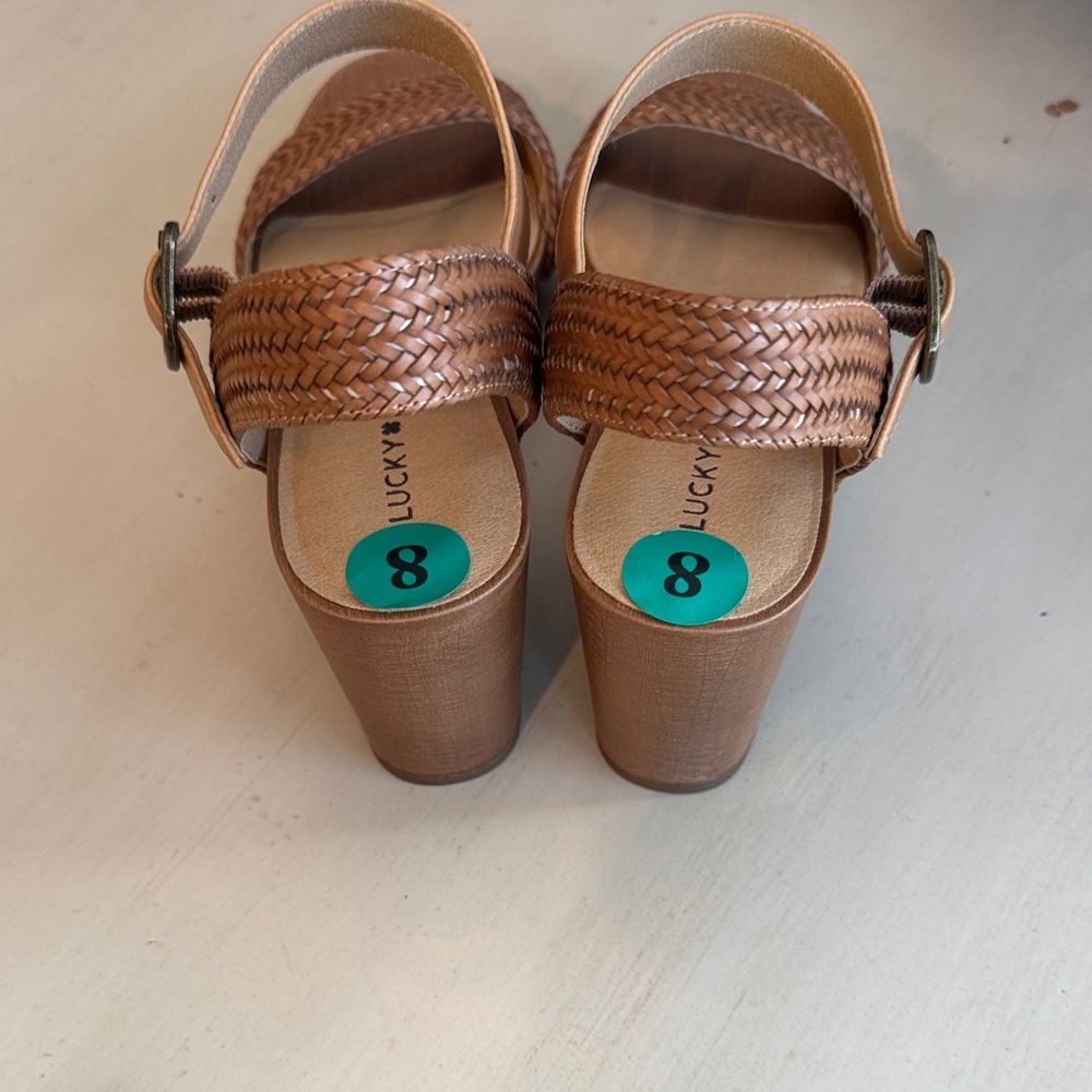 Lucky Brand Women's Brown Woven Wedges - Picture 4 of 6